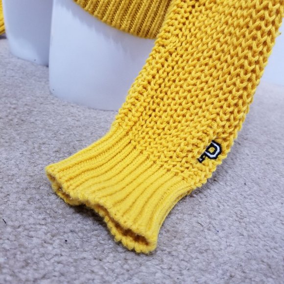 Forenza Victoria's Secret PINK sweater Small open knit crochet pullover v-neck - Picture 10 of 13